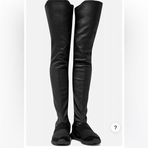 NWT Y-3 Black Over-the-Knee Boots sneakers, US8
